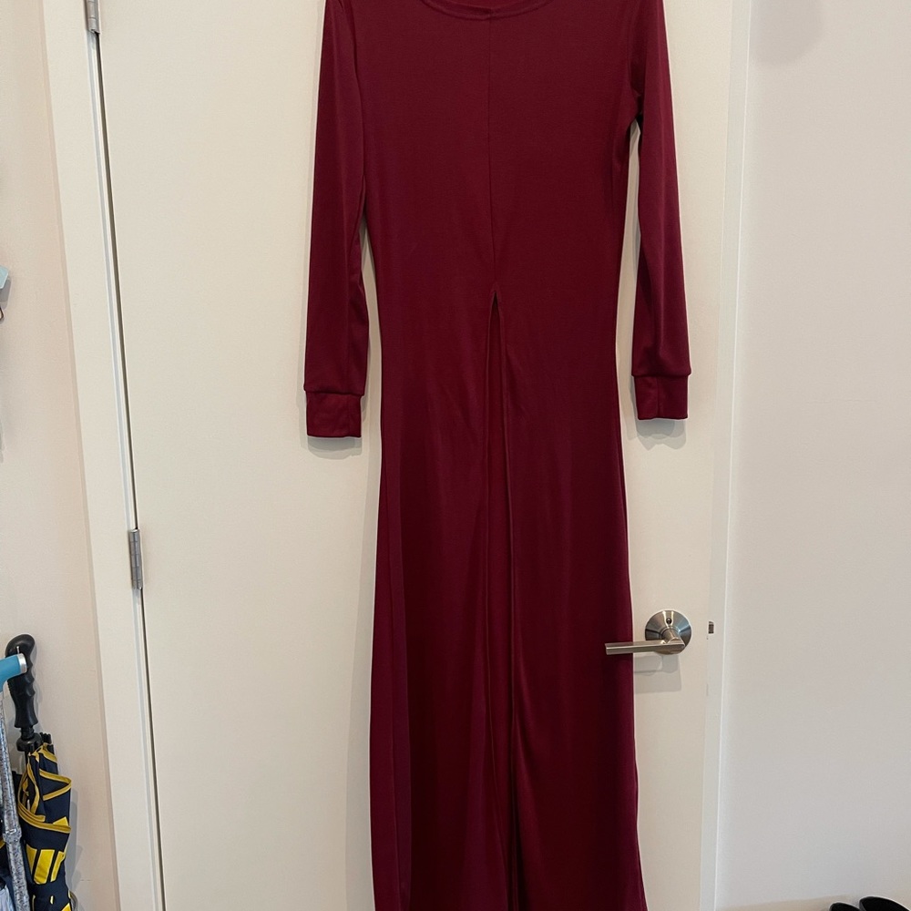 Burgundy long blouse